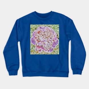 Purple Mosaic Flower Crewneck Sweatshirt